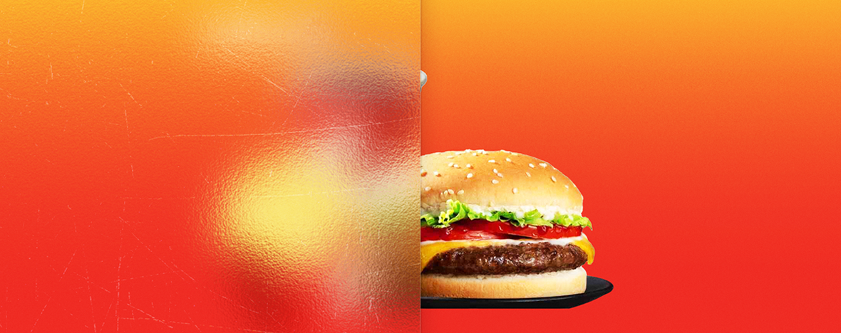 burger behind frosted glass, Branding Services by Chester Binalla