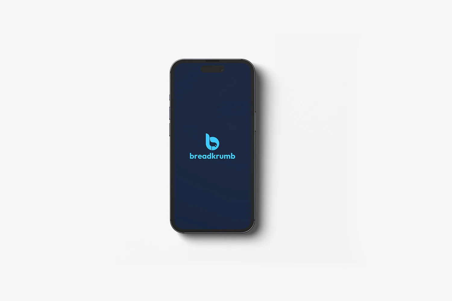Breadkrumb logo displayed on a smartphone screen