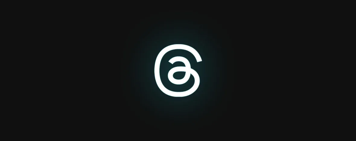 Glowing Threads Logo in black background